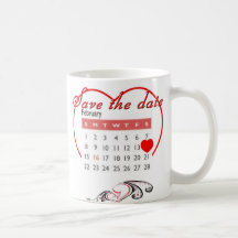 Niedlicher Kalender des Valentines TagesSave the D Tasse