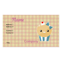Niedlicher Kawaii Girly Muffin-kleiner Kuchen Visitenkartenvorlagen