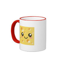 Niedlicher Kawaii glücklicher Käse Kaffee Tasse