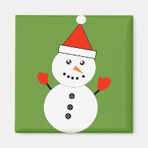 Niedlicher Kawaii Snowman Magnete
