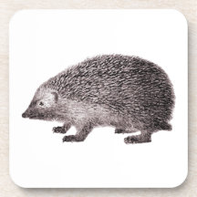Niedlicher kleiner Igels-Antiken-Stich Untersetzer