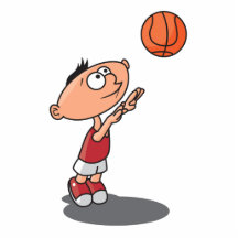 niedlicher kleiner Junge, der einen Basketball sch Fotoskulpturen