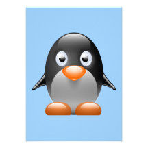 Niedlicher kleiner Penguin Personalisierte Ankündigungen