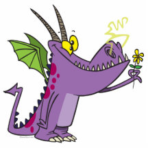 niedlicher leichter Drache-Cartoon Foto Figuren