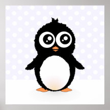 Niedlicher Penguin-Cartoon Plakatdruck