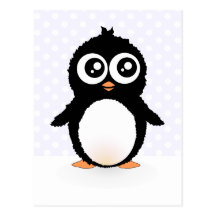 Niedlicher Penguin-Cartoon Postkarte