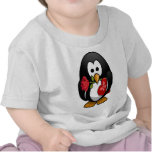 Niedlicher penguin-lustiger Cartoon des Valentines Shirts