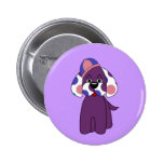 Niedlicher Polka-Punkt-Welpen-Hundeknopf Button