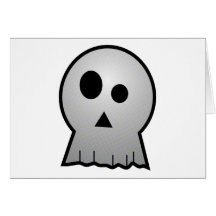 NIEDLICHER PUNKY-HALLOWEEN-SCHÄDEL GRUßKARTE