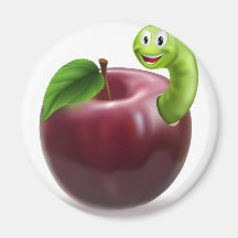 Niedlicher Raupenapfel Kühlschrankmagnet