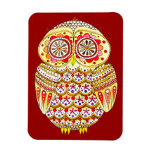 Niedlicher Retro Eulen-Kunst-Prämien-Magnet