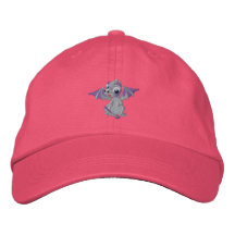 Niedlicher rosa Baby-Drache Bestickte Baseballkappen