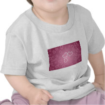 Niedlicher rosa Herz-Hintergrund Tshirts