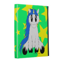Niedlicher schäbiger Unicorn iPad Folio-Kasten (bl