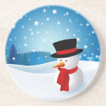 Niedlicher Snowman-Untersetzer untersetzer