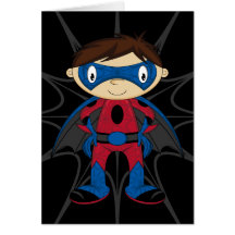 Niedlicher Superhero-Junge Grußkarten