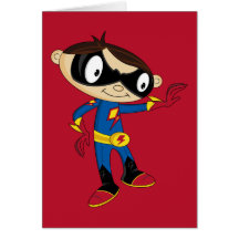 Niedlicher Superhero-Junge Karten