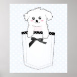 Niedlicher Taschen-Welpen-Hund Plakatdruck