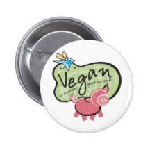 Niedlicher veganer Mitteilung Swag Buttons