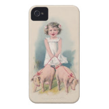 Niedlicher Vintager Iphone Fall - junge Gril gehen Case-Mate iPhone 4 Hülle