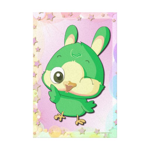 Niedlicher Vogel-lustige Cartoon-Charakter Kawaii  Galerie Falt Leinwand