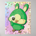 Niedlicher Vogel-lustiges Cartoon-Charakter Kawaii