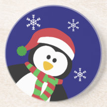 Niedlicher Weihnachtspenguin-Untersetzer