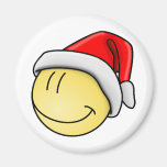 Niedlicher Weihnachtssmiley Sankt stellen gegenübe Kühlschrankmagnet