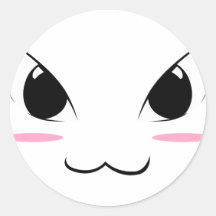 Niedliches Anime-Gesicht #1 Aufkleber