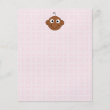 Niedliches Baby-Mädchen. Rosa Karo-Hintergrund Individuelle Flyer