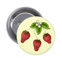 Niedliches Cartoon-Bündel des Frucht-Erdbeerentwur Button
