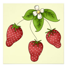 Niedliches Cartoon-Bündel des Frucht-Erdbeerentwur Individuelle Ankündigungskarte