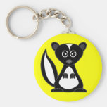 Niedliches Cartoon-Stinktier-Gelb Keychain Schlüsselanhänger