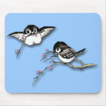 Niedliches Chicadees Mousepad