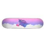 Niedliches Drache-Herz-Blau - Rosa - lila Skateboa Skateboardbretter