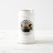 Niedliches französische Bulldoggen-Bier Stein Teetasse