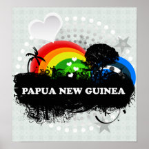 Niedliches fruchtiges Papua-Neu-Guinea Plakatdrucke