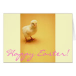 Niedliches gelbes Baby Küken fröhliche Ostern! Karten