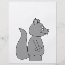 Niedliches graues Eichhörnchen Individuelle Flyer
