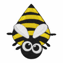 Niedliches kleines Bienen-Stickerei-Muster