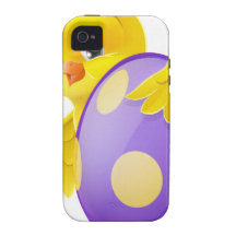 Niedliches Küken und gemaltes Schokolade Osterei iPhone 4 Cover