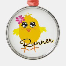 Niedliches Läufer-Küken Weihnachtsornament