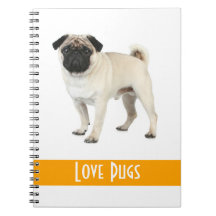 Niedliches Liebe-Mops-Welpen-Hundenotizbuch