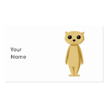 Niedliches Meerkat. Visitenkarten Vorlagen
