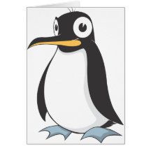 Niedliches Penguin-Kaiser-Cartoon-Hemd Grußkarte