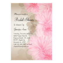 Niedliches Rosa und BrownblumenBrautparty laden ei Individuelle Ankündigungen