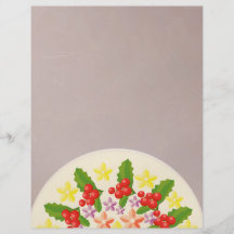 Niedliches rotes Beeren-Girlanden-Muster Flyer