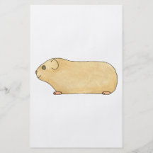Niedliches Sahnemeerschweinchen. Flyer Druck
