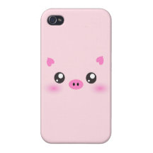 Niedliches Schwein-Gesicht - kawaii Minimalismus iPhone 4/4S Hüllen