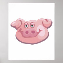 niedliches Schweingesicht Poster